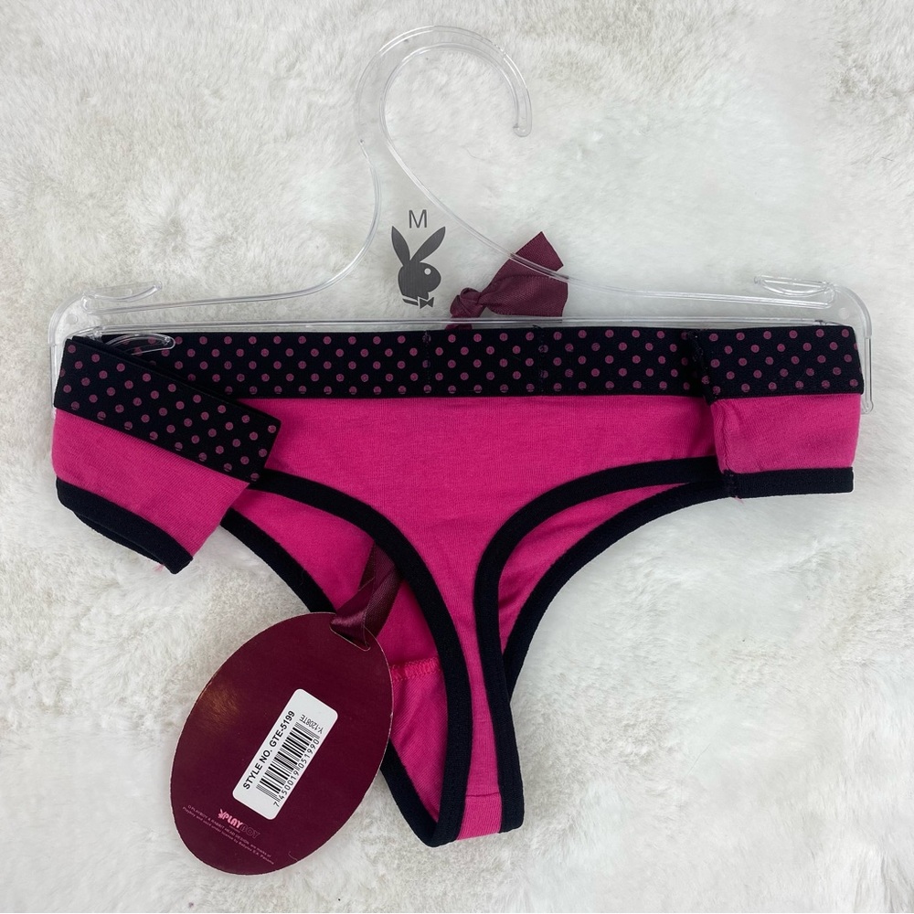 NWT Vintage Playboy Pink 'Peace PlayBoy' Panties - Picture 3 of 3